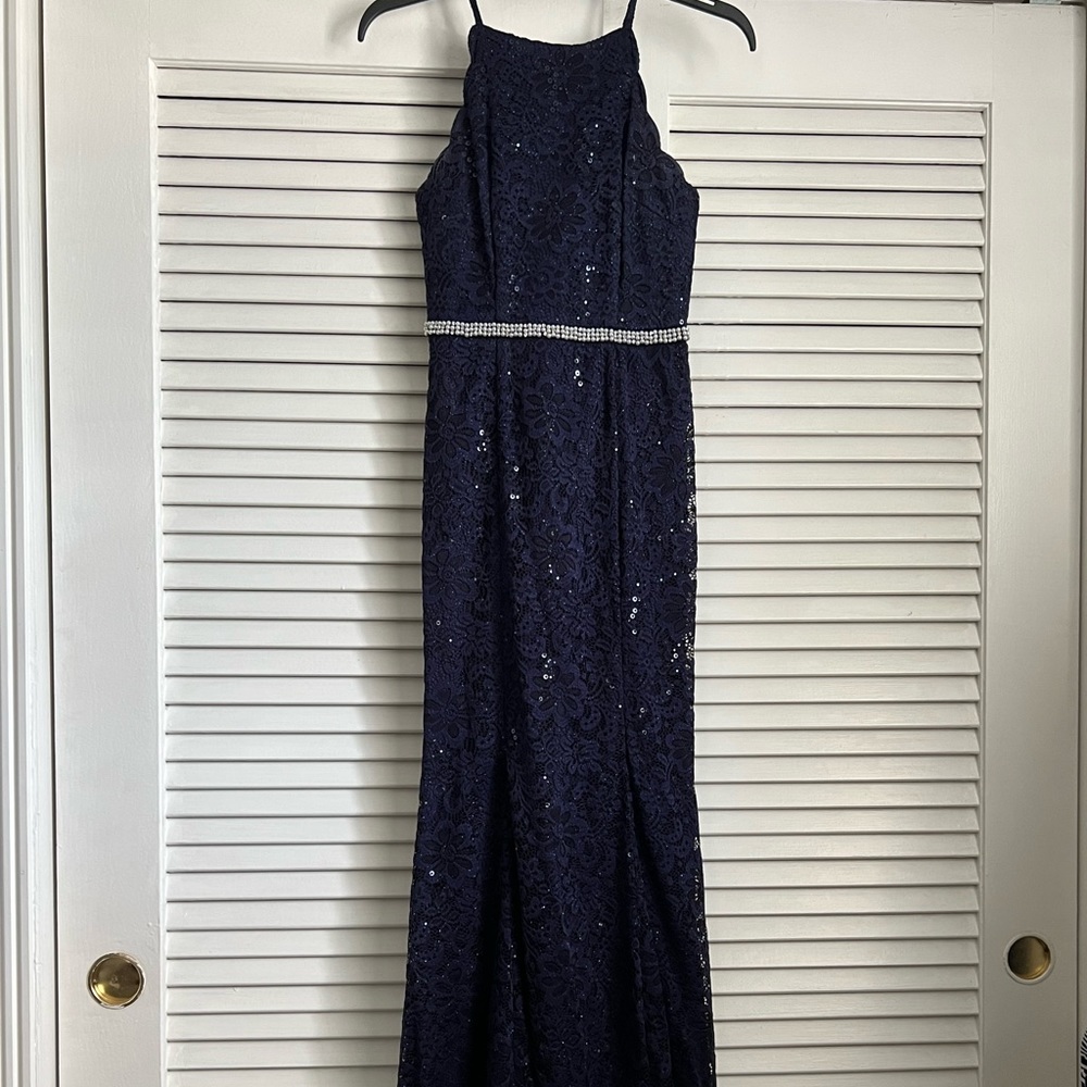 Navy blue prom dress